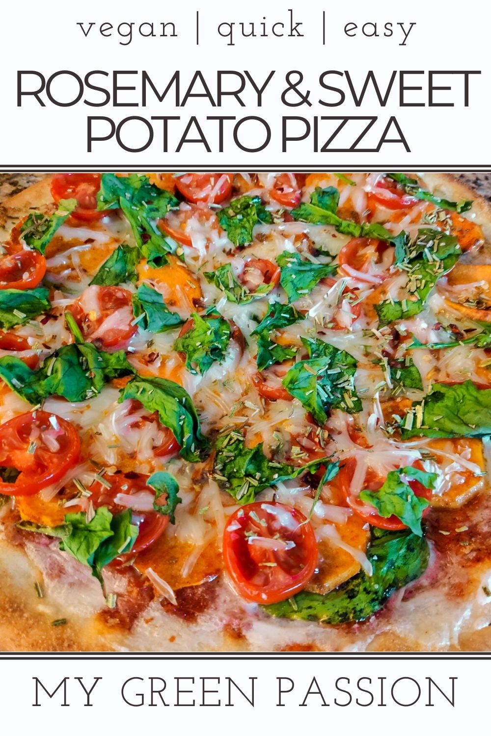vegan rosemary and sweet potato pizza quick easy plant-based