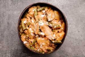 vegan massaman curry with mushroom chicken