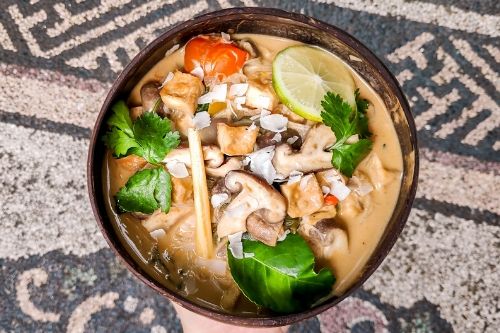 vegan thai coconut lemongrass soup