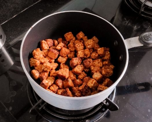 Cook the tempeh for 10 minutes