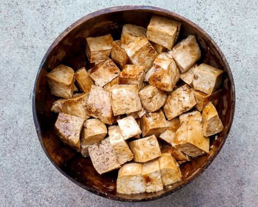 Marinate the tofu for at least 15 minutes